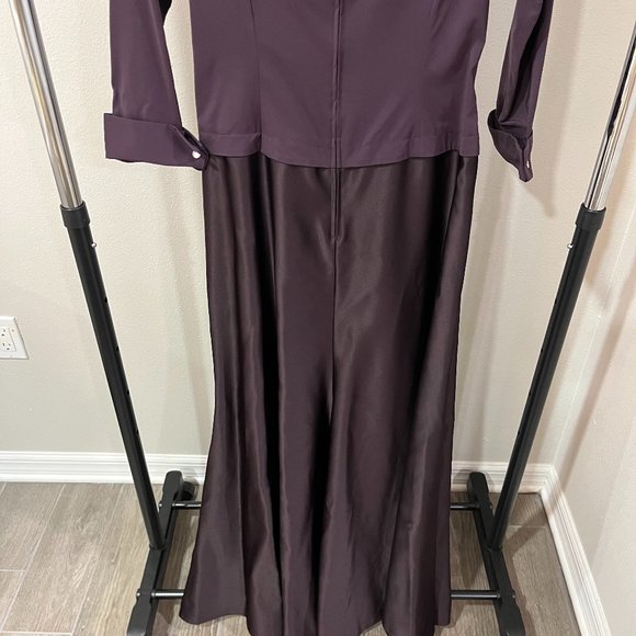 Tadashi Shoji eggplant Long Dress - Picture 14 of 16